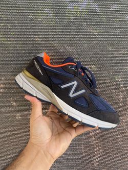 New Balance 990v4  in navy and orange