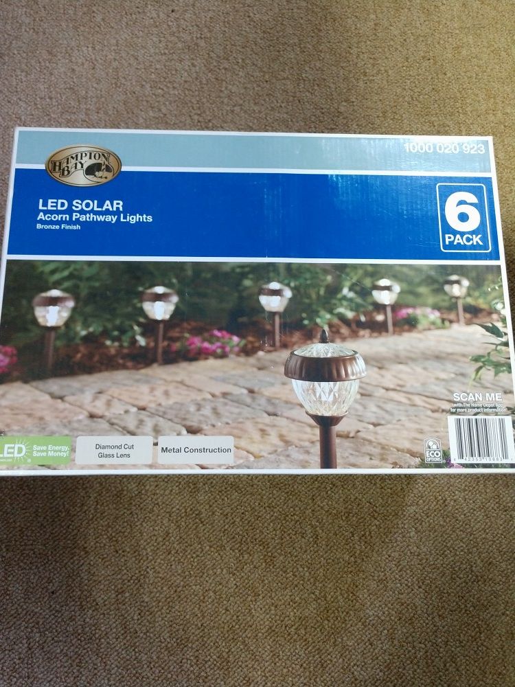 Hampton Bay Acorn Solar Path Light 6 Pack