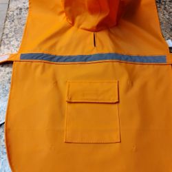 Medium Doggy Raincoat Like New 26" Girth