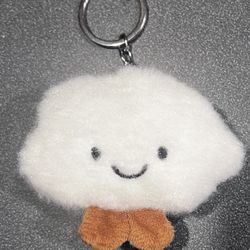 Fluffy Plush White Cloud Keychain / charm Plush White Cloud Pendant new