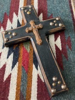 Rustic Wooden cross. 10” x 7”