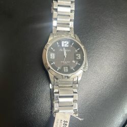 Armitron Men's Silver Tone Black Dial Bracelet Watch. - ARMITRON CORPORATION