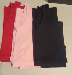 Women Solid Color Ribbed Yoga Tank Top And Shorts Set Workout Women Sets