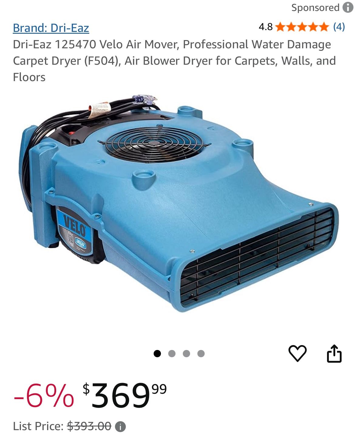 Carpet Dryer, Air blower for Carpet, Walls And Floor.