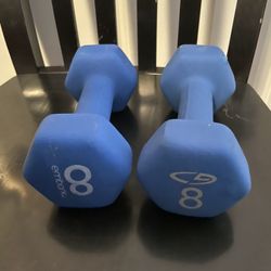 Pair Of Dumbbells 8lbs Weights 