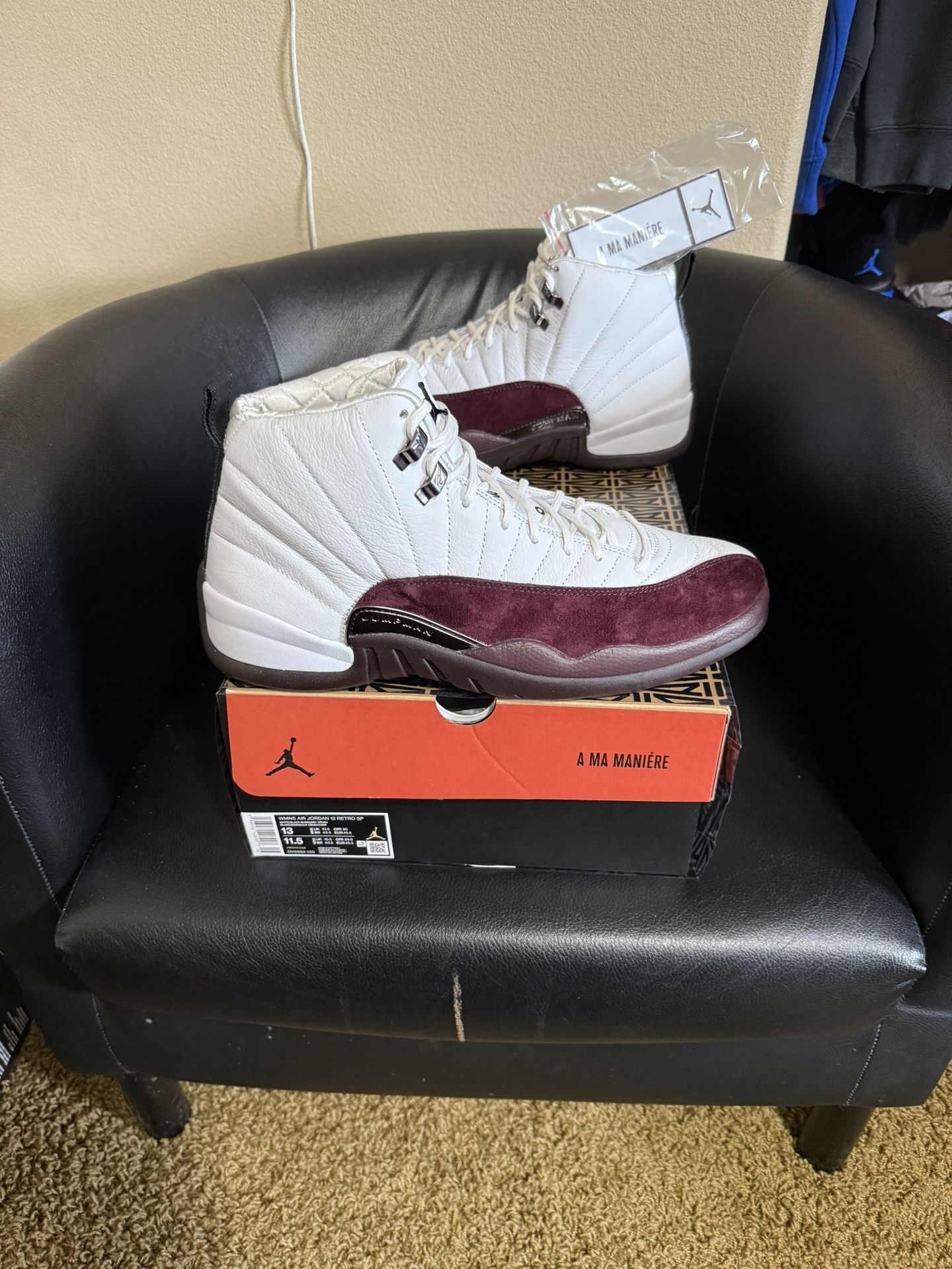 Brand new Air Jordan A Ma Maniere Burgundy 12’s size 11.5 Men’s.