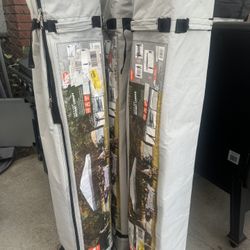 Ozark Trail 10x10 Instant Pop Up Canopy Tent with Simple Push Setup - Straight Leg Pop-Up Tent for Tailgating, Camping & Events, White