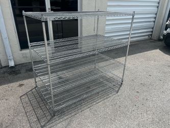 Uline Chrome Wire Shelving Unit Shelf - 60 x 36 x 54" Excellent Condition! Broken down for easy transport. Delivery Available. Retails $416