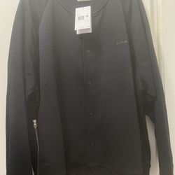 Nike LeBron James Therma-Fit Bomber Jacket 2XL Mens Black On Black Brand New 