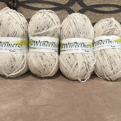 Set of 4 Windermere   Aran  With Wool knitting  yarn 