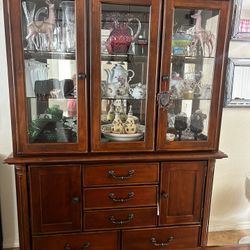 Dining table with hutch