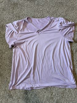 Womens 2x Purple Top