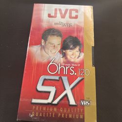 JVC Blank VHS Tape T-120 SX Gold 6 Hours (EP Mode) NEW / SEALED VCR Tape