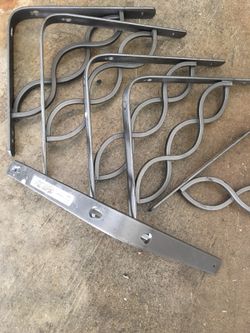 (6) 8” Pewter Shelf Hangers