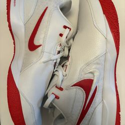 Nike White With Red Swoosh Size 15