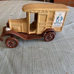Vintage Cast Iron U.S. Mail Truck - Uncle Sam Design