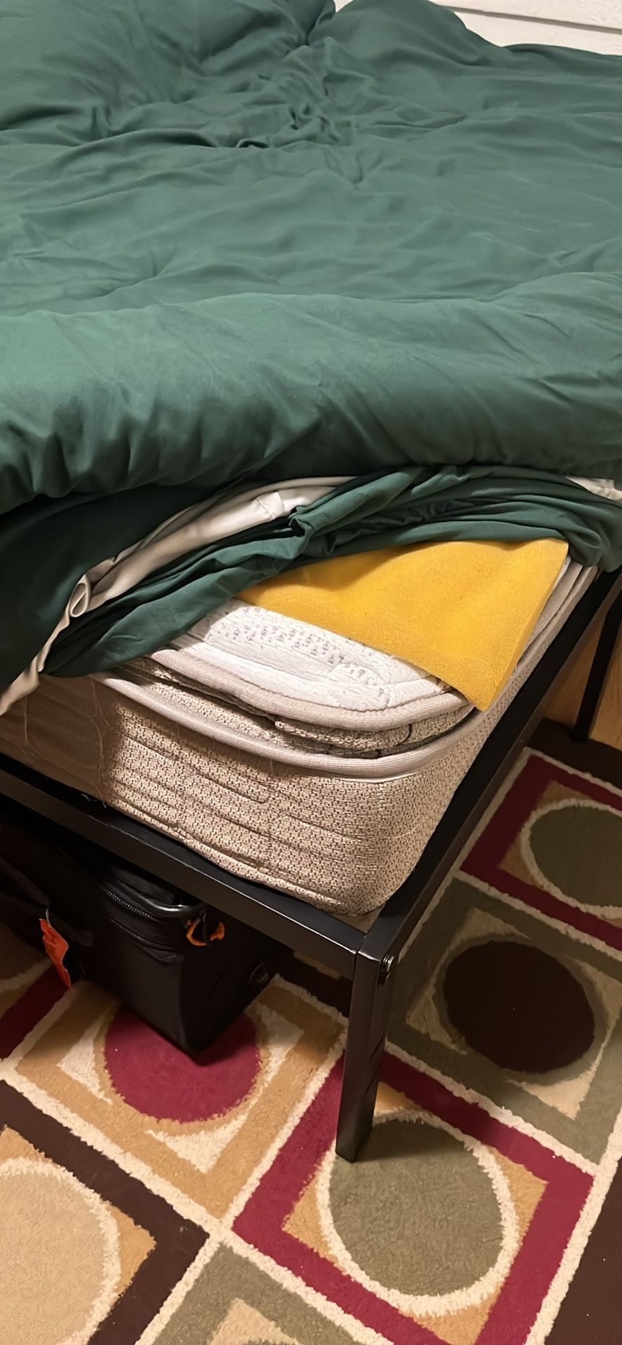 Full Mattress, Mattress Topper, And Bed Frame