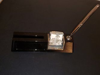Desktop card holder, picture frame and pen