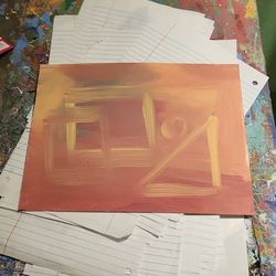 Abstract Brushstroke Paintings on Canvas