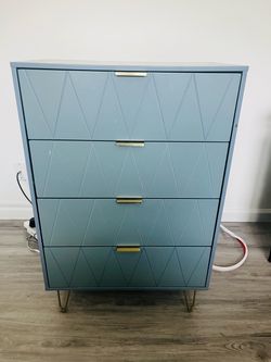 4 Drawer Dresser, Drawer Chest, Tall Storage Dresser, Cabinet Organizer with Metal legs
