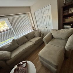 Couch, Reading chair, Ottoman