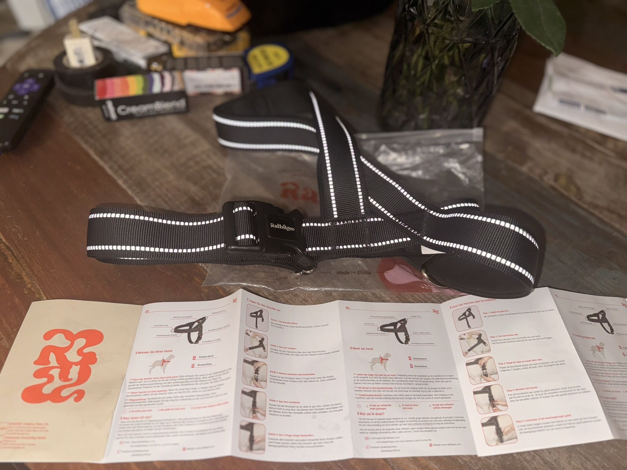 XL Black Dog Harness 