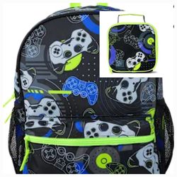Gamer Backpack And Lunch Bag