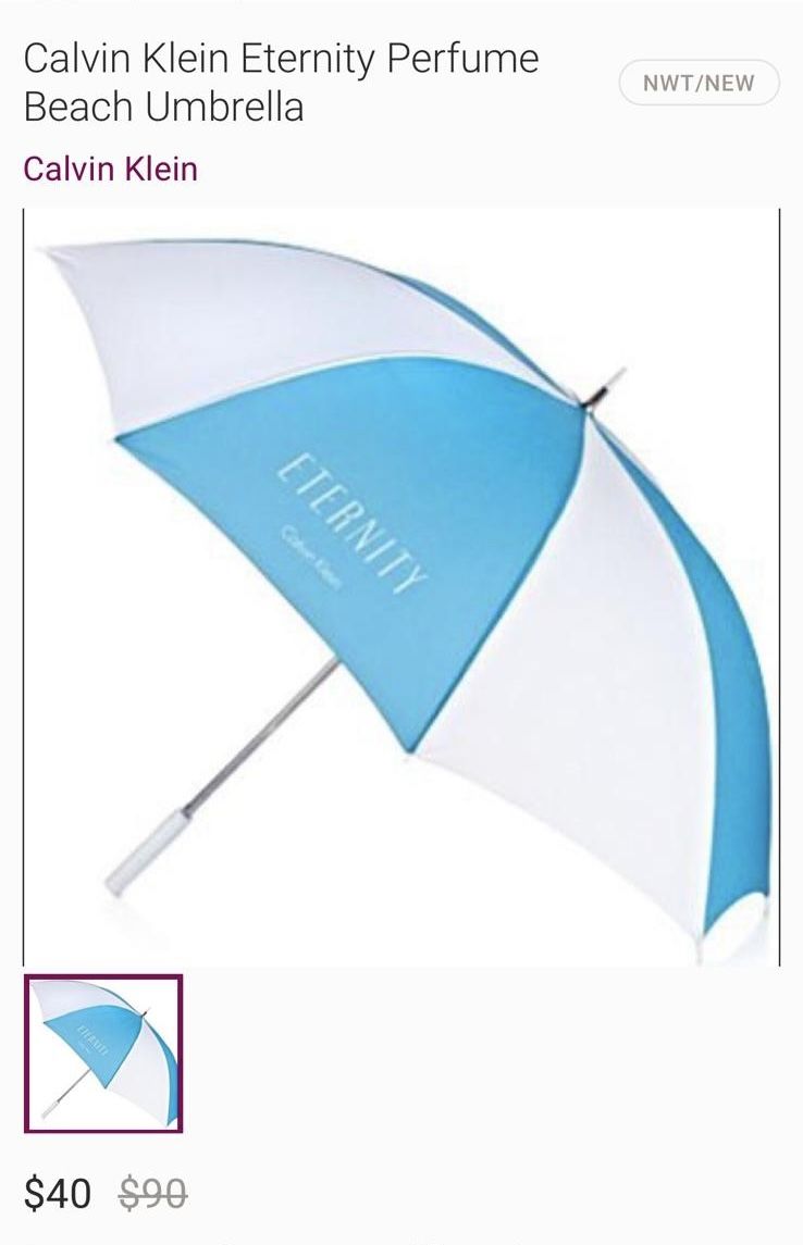 Calvin Klein Eternity Perfume Beach Umbrella 
