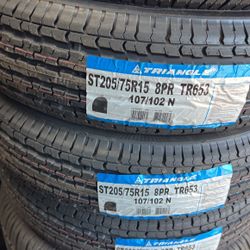 ST 205/75/15 Trailer Tires 8ply