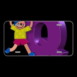 License Plate Novelty Car Front Boy Male Alphabet Letters Learning