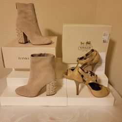 Coach High Heels And Ivanka Trump Pearl Studded Boots Size 6