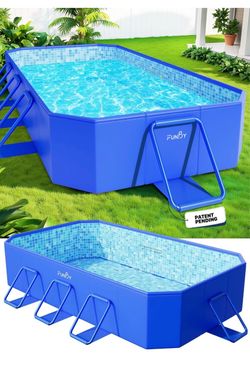 Large Foldable Pool, Foldable Swimming Pool, Large Foldable Pool for Adults, Non-Inflatable Pool,Oversize Thickened Collapsible Pool, Kids Pool for Ba