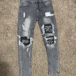 RYM Denim Grey Skinny Jeans