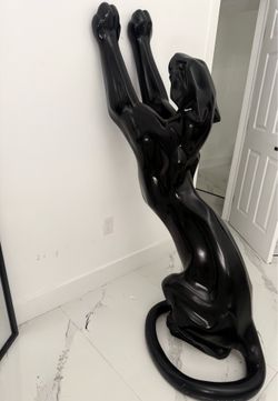 Life Size Fiberglass Panther Statue, Circa 1990