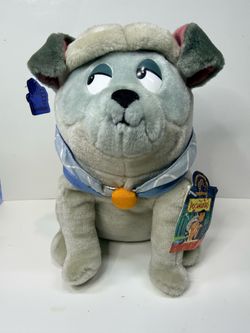 Disney Pocahontas Percy Pug Plush Vintage Applause 41824 Grey Dog 8 Inch - $20 OBO