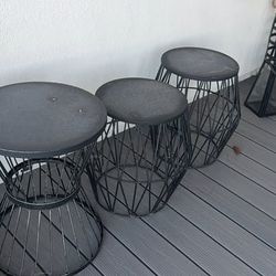 Black Metal Side Tables