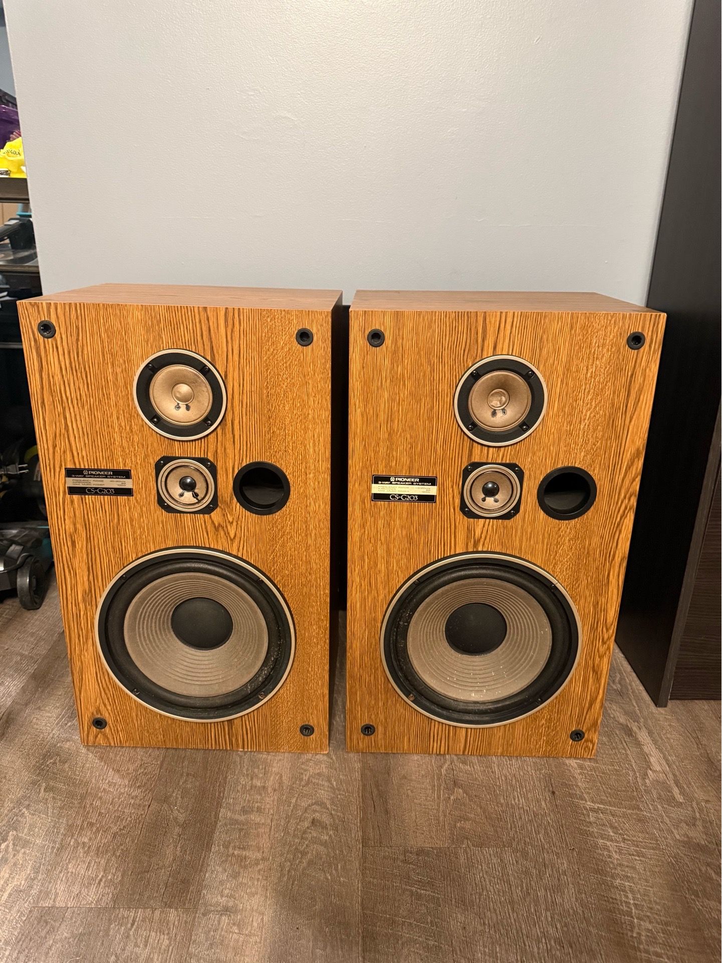 Pioneer CS-G203 Vintage 3-Way Floorstanding Stereo Speakers - Pair