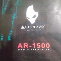Alien Pro AR 1500 Speaker Bluetooth Portable Handle And Wheels And Tripod Stand And Lights Up / Radio