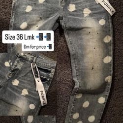 brand new purple jeans size 36