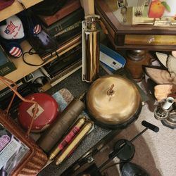 Firehouse bell and extinguishers collectibles