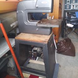 1950's Vintage Craftsman King Sealy Ban Saw & Stand Wood 