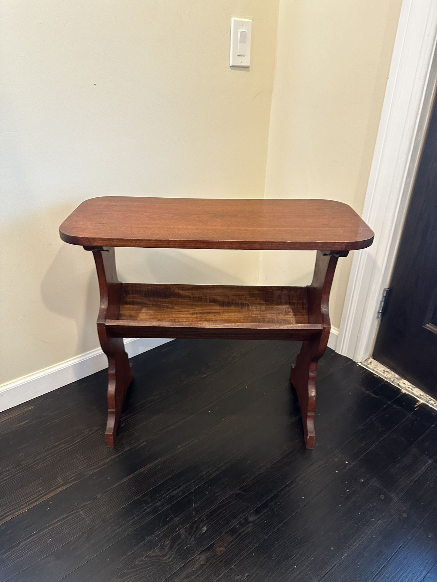 Walnut Bookshelf Table Antique