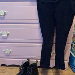 Horse Back Riding Pants For Kids Size 04 Saxon Riding Boots Sz 13