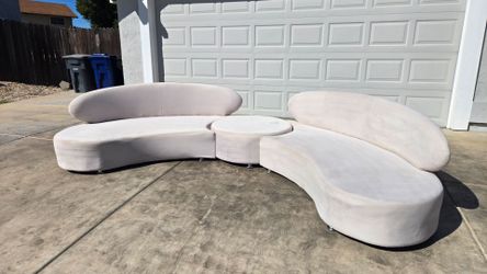 Free Delivery// Curved Sofa by Homary