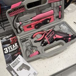 Hi-Spec Pink Tool Kit w/ Power Screwdriver –Great Condition