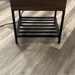 Side/end Table/night Stand  -with Charging Station