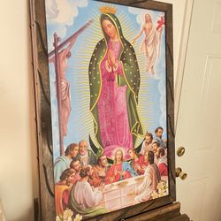 Cuadro De La Virgen De Guadalupe Y Ultima Cena