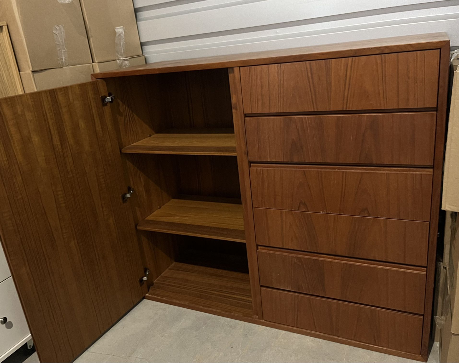 Vintage MCM Teak Highboy Dresser/Wardobe