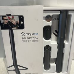 CliqueFie selfie stick with tripod and Bluetooth remote -New  