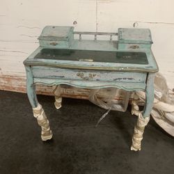 Secretary Desk Hand Painted Antique